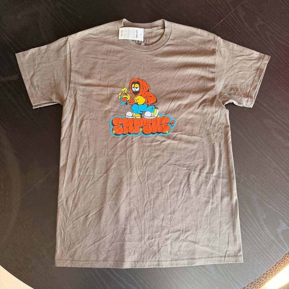 Empyre Graffiti Character Streetwear Skate T-Shirt Brown Medium